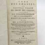 Couverture du livre Estimation du livre « code des chasses ou Nouveau traité du droit des chasses, suivant la jurisprudence de l’ordonnance de Louis XIV, du mois d’août 1669 »