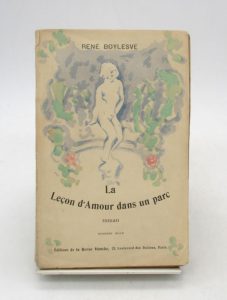 Estimation Edition originale - Couverture du livre Estimation du livre « la Leçon d’amour dans le parc »