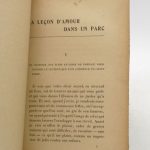Couverture du livre Estimation du livre « la Leçon d’amour dans le parc »