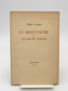 Estimation Edition originale - Couverture du livre Estimation du livre « le Minotaure ou La Halte d’Oran »