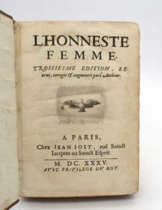 Estimation Livre ancien - Couverture du livre Estimation du livre « l’Honneste femme »