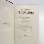 Couverture du livre Estimation du livre « portraits littéraires [avec:] Portraits de femmes »