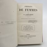Couverture du livre Estimation du livre « portraits littéraires [avec:] Portraits de femmes »