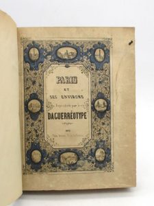 Estimation Photos anciennes - Couverture du livre Estimation du livre « paris et ses environs reproduits par le daguerréotype »