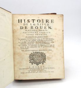 Estimation Voyages-Atlas - Couverture du livre Estimation du livre « histoire de la ville de Rouen »