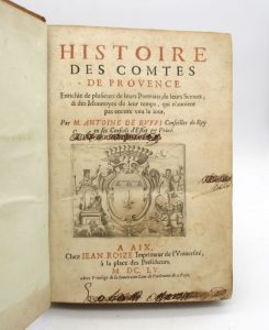 Estimation Livre ancien - Couverture du livre Estimation du livre « histoire des comtes de Provence »