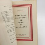 Couverture du livre Estimation du livre &laquo;&nbsp;l&rsquo;Heureuse Rencontre de Valéry et Mallarmé&nbsp;&raquo;