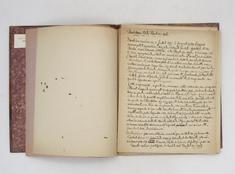 Image supplémentaire du livre Estimation du livre « baudelaire et les Fleurs du mal : manuscrit complet signé »