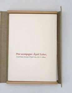 Estimation Edition originale - Couverture du livre Estimation du livre « pour accompagner Arpad Szenes »