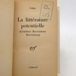 Couverture du livre Estimation du livre &laquo;&nbsp;la Littérature potentielle&nbsp;&raquo;