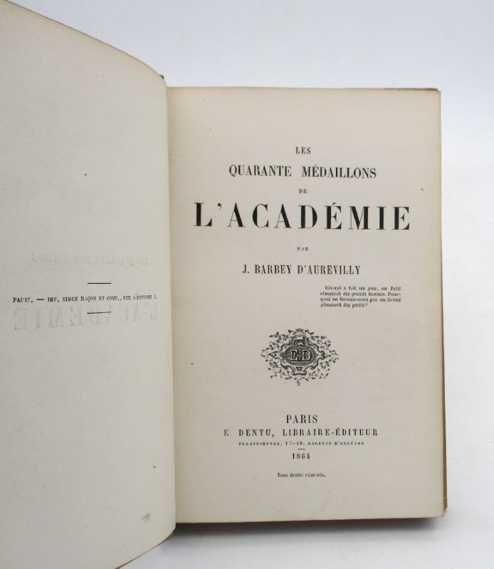 Couverture du livre Estimation du livre « les Quarantes médaillons de l’Académie »