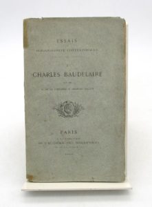 Estimation Edition originale - Couverture du livre Estimation du livre « charles Baudelaire – Essais de bibliographie contemporaine »