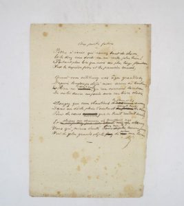 Estimation Lettre autographes - Couverture du livre Estimation du livre « aux poètes futurs : manuscrit autographe signé »