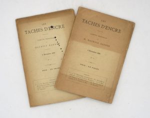 Estimation Edition originale - Couverture du livre Estimation du livre &laquo;&nbsp;les Taches d&rsquo;encre&nbsp;&raquo;