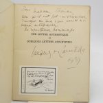 Couverture du livre Estimation du livre « une lettre authentique et quelques lettres apocryphes »