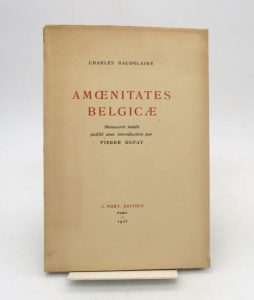 Estimation Edition originale - Couverture du livre Estimation du livre &laquo;&nbsp;amoentitates Belgicae&nbsp;&raquo;