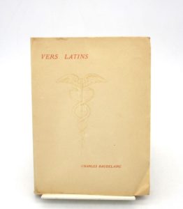 Estimation Edition originale - Couverture du livre Estimation du livre &laquo;&nbsp;vers latins&nbsp;&raquo;