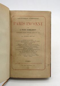 Estimation Voyages-Atlas - Couverture du livre Estimation du livre &laquo;&nbsp;paris inconnu&nbsp;&raquo;