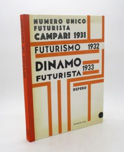 Estimation Beaux-Arts - Couverture du livre Estimation du livre &laquo;&nbsp;revues de Depero – Numero unico futurista Campari, 1931 – Futurisme, 1932 – Dinamo futurista 1933&nbsp;&raquo;