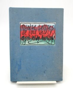 Estimation Edition originale - Couverture du livre Estimation du livre &laquo;&nbsp;quatre lettres de Paul Valéry au sujet de Nietzsche&nbsp;&raquo;