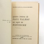 Couverture du livre Estimation du livre &laquo;&nbsp;quatre lettres de Paul Valéry au sujet de Nietzsche&nbsp;&raquo;