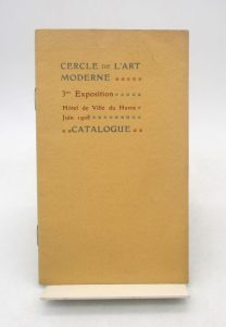 Estimation Edition originale - Couverture du livre Estimation du livre &laquo;&nbsp;cercle de l&rsquo;art moderne – 3e exposition : catalogue&nbsp;&raquo;