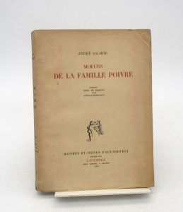 Estimation Edition originale - Couverture du livre Estimation du livre &laquo;&nbsp;moeurs de la famille Poivre&nbsp;&raquo;