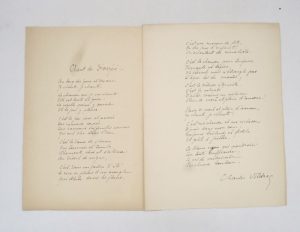 Estimation Lettre autographes - Couverture du livre Estimation du livre &laquo;&nbsp;chant du désespéré : poème autographe signé&nbsp;&raquo;