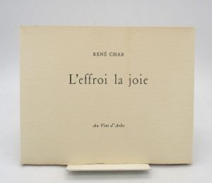 Estimation Edition originale - Couverture du livre Estimation du livre &laquo;&nbsp;l&rsquo;Effroi la joie&nbsp;&raquo;