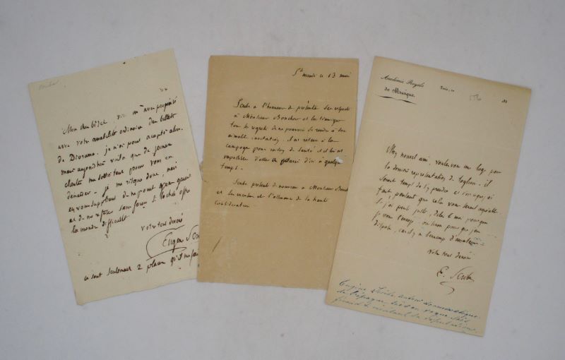 Couverture du livre Estimation du livre « 3 lettres autographes dont 2 signées »