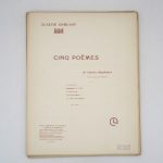 Couverture du livre Estimation du livre « ensemble de 14 grands formats musicaux de poèmes de Baudelaire »