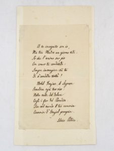 Estimation Lettre autographes - Couverture du livre Estimation du livre « a te incognito son io … : poème autographe signé »