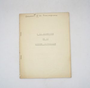 Estimation Sciences Humaines - Couverture du livre Estimation du livre « À la recherche de la pensée maçonnique : tapuscrit »