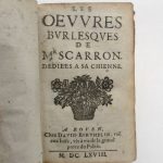 Couverture du livre Estimation du livre « les Oeuvres burlesques de Mr Scarron dédiées à sa chienne »