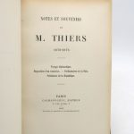 Couverture du livre Estimation du livre &laquo;&nbsp;notes et Souvenirs de M. Thiers 1870-1873&nbsp;&raquo;