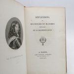 Couverture du livre Estimation du livre « réflexions ou Sentences et Maximes morales »