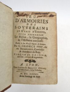 Estimation Sciences Humaines - Couverture du livre Estimation du livre « jeu d’Armoiries des Souverains et Estats d’Europe, pour apprendre le Blason, la Géographie et l’Histoire curieuse »