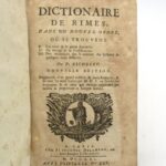 Couverture du livre Estimation du livre &laquo;&nbsp;dictionnaire de rimes, dans un nouvel ordre&nbsp;&raquo;