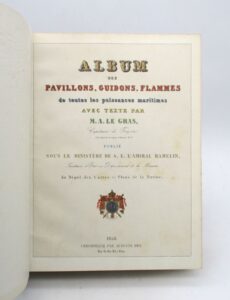 Estimation Histoire - Couverture du livre Estimation du livre « album des pavillons, guidons, flammes de toutes les puissances maritimes »