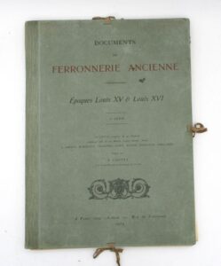 Estimation Beaux-Arts - Couverture du livre Estimation du livre « documents de ferronnerie ancienne – Époques Louis XV & Louis XVI »