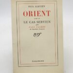 Couverture du livre Estimation du livre « orient suivi de Le Cas Servien par Paul Valéry »