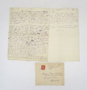 Estimation Lettre autographes - Couverture du livre Estimation du livre &laquo;&nbsp;tous les honneurs sont venus à Mistral : manuscrit autographe signé&nbsp;&raquo;