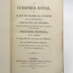 Couverture du livre Estimation du livre &laquo;&nbsp;le Cuisinier royal ou l&rsquo;Art de faire la cuisine et la pâtisserie, pour toutes les fortunes&nbsp;&raquo;
