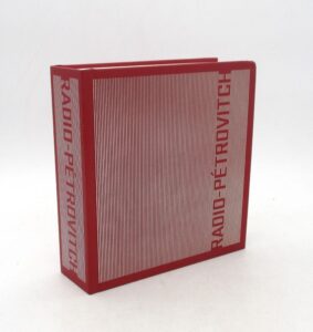 Estimation Beaux-Arts - Couverture du livre Estimation du livre &laquo;&nbsp;radio-Pétrovitch&nbsp;&raquo;