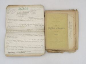 Estimation Edition originale - Couverture du livre Estimation du livre &laquo;&nbsp;les Idylles antiques : édition imprimée et manuscrits autographes&nbsp;&raquo;