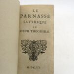 Couverture du livre Estimation du livre &laquo;&nbsp;le Parnasse satyrique du Sieur Théophile&nbsp;&raquo;