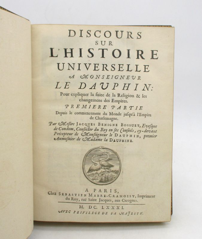 Image supplémentaire du livre Estimation du livre « discours sur l’histoire universelle à Monseigneur le Dauphin pour expliquer la suite de la religion & les changemens des Empires »