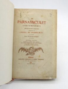 Estimation Edition originale - Couverture du livre Estimation du livre &laquo;&nbsp;le Parnassiculet contemporain&nbsp;&raquo;