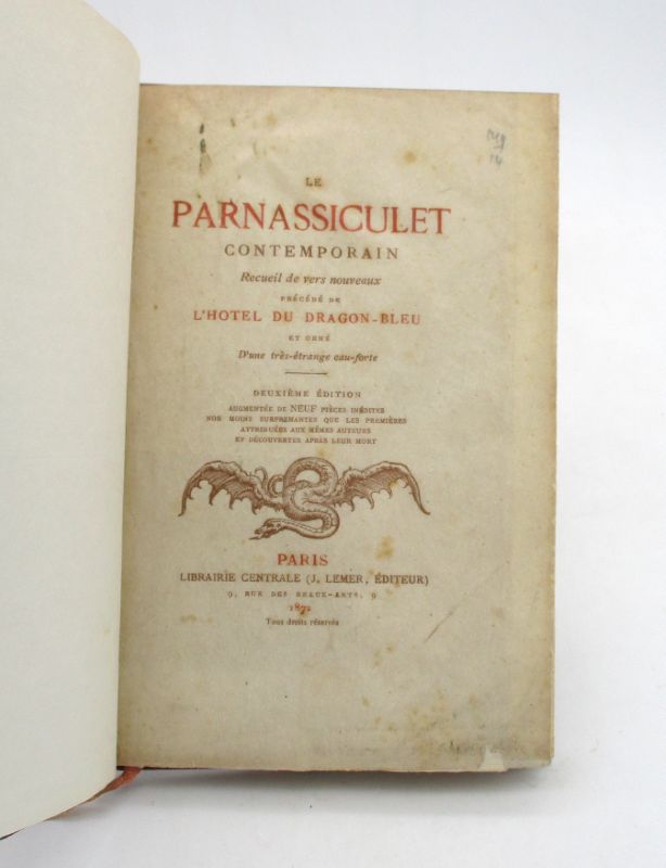 Image supplémentaire du livre Estimation du livre « le Parnassiculet contemporain »