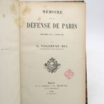 Couverture du livre Estimation du livre « mémoire sur la défense de Paris septembre 1870- janvier 1871 »